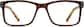Front view of Rectangle Glasses 125815 in Brown thumbnail