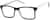 Angle view of Rectangle Glasses 125821 in Black thumbnail