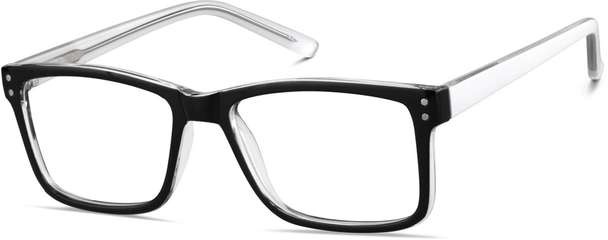 Zenni Rectangle Prescription Glasses Black Plastic Full Rim Frame