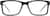 Front view of Rectangle Glasses 125821 in Black thumbnail