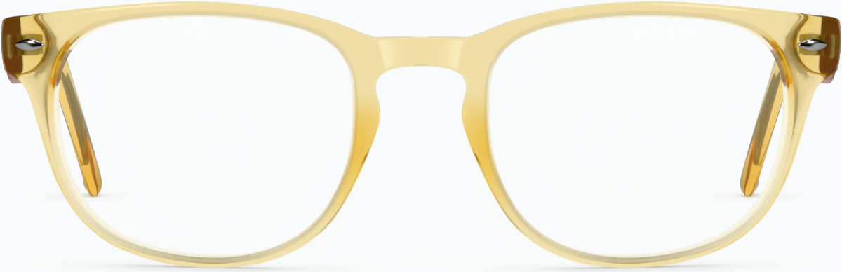 Front view of Square Glasses 125922 in Sunflower thumbnail