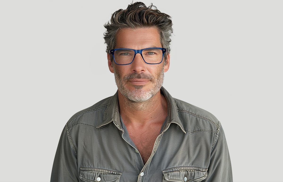 Mens square glasses online