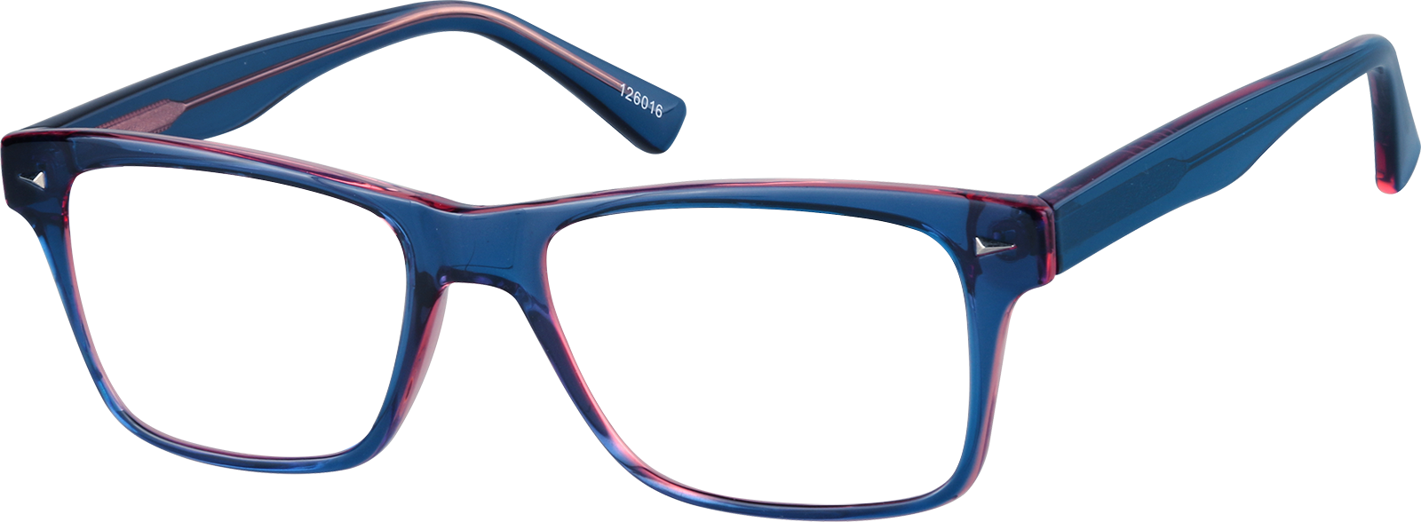 Angle view of Square Glasses 126016 in Midnight blue