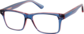 Angle view of Rectangle Glasses 126016 in Blue/Pink thumbnail