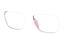 Angle view of Rectangle Glasses 126016 in Blue/Pink thumbnail