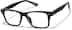 Rectangle Glasses 126021 in Black