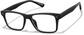 Angle view of Rectangle Glasses 126021 in Black thumbnail