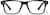 Front view of Rectangle Glasses 126021 in Black thumbnail