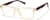 Angle view of Rectangle Glasses 126022 in Yellow thumbnail