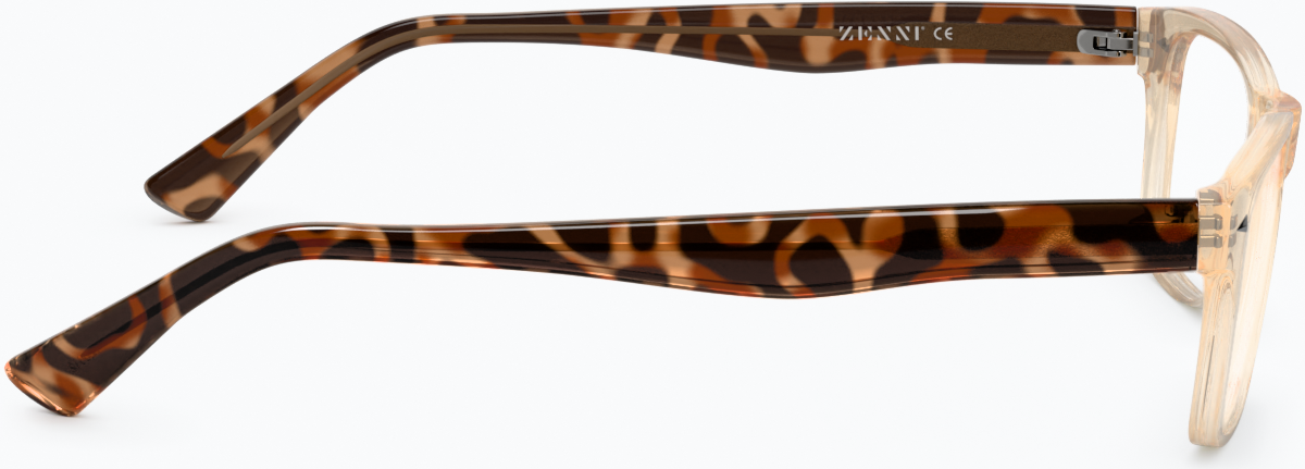 Side view of Rectangle Glasses 126022 in Yellow thumbnail