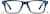 Front view of Rectangle Glasses 126036 in Blue thumbnail