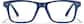 Front view of Rectangle Glasses 126036 in Blue thumbnail