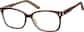 Angle view of Square Glasses 126215 in Brown thumbnail