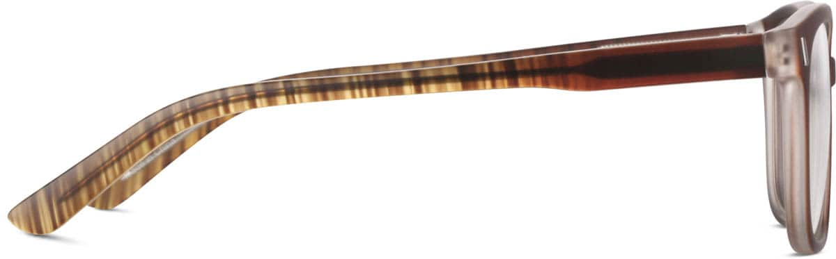 Side view of Square Glasses 126215 in Brown