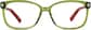 Front view of Square Glasses 126224 in Green thumbnail