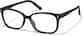 Angle view of Square Glasses 126251 in Black thumbnail