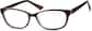 Angle view of Oval Glasses 126315 in Brown thumbnail
