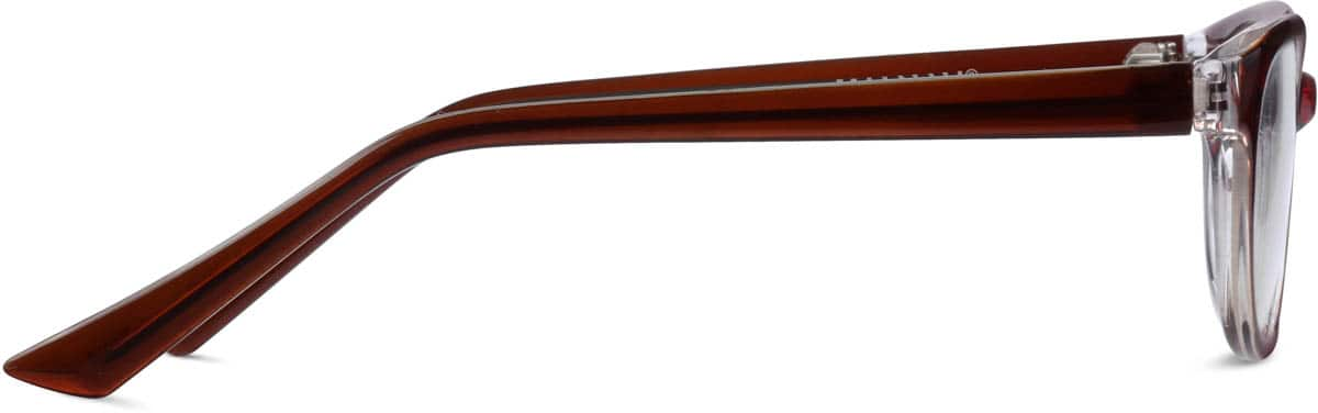 Side view of Oval Glasses 126315 in Brown