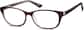 Angle view of Oval Glasses 126318 in Red thumbnail