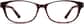 Front view of Oval Glasses 126318 in Red thumbnail
