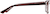 Side view of Oval Glasses 126318 in Red thumbnail