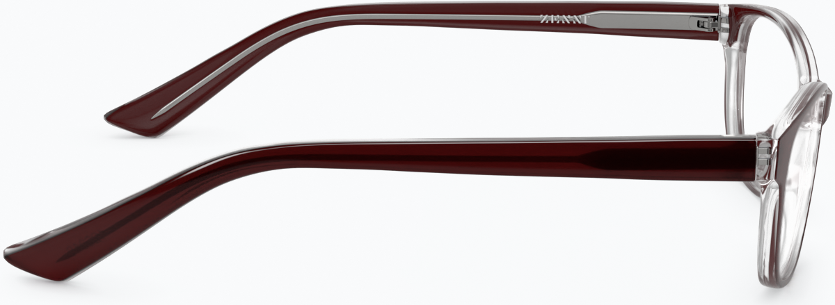 Side view of Oval Glasses 126318 in Red thumbnail