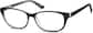 Angle view of Oval Glasses 126321 in Black thumbnail