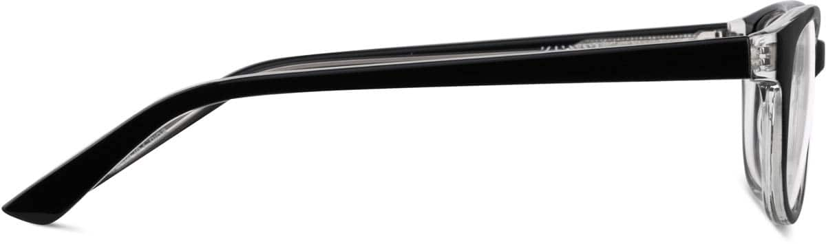 Side view of Oval Glasses 126321 in Black