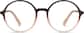 Front view of Round Glasses 126915 in Brown thumbnail