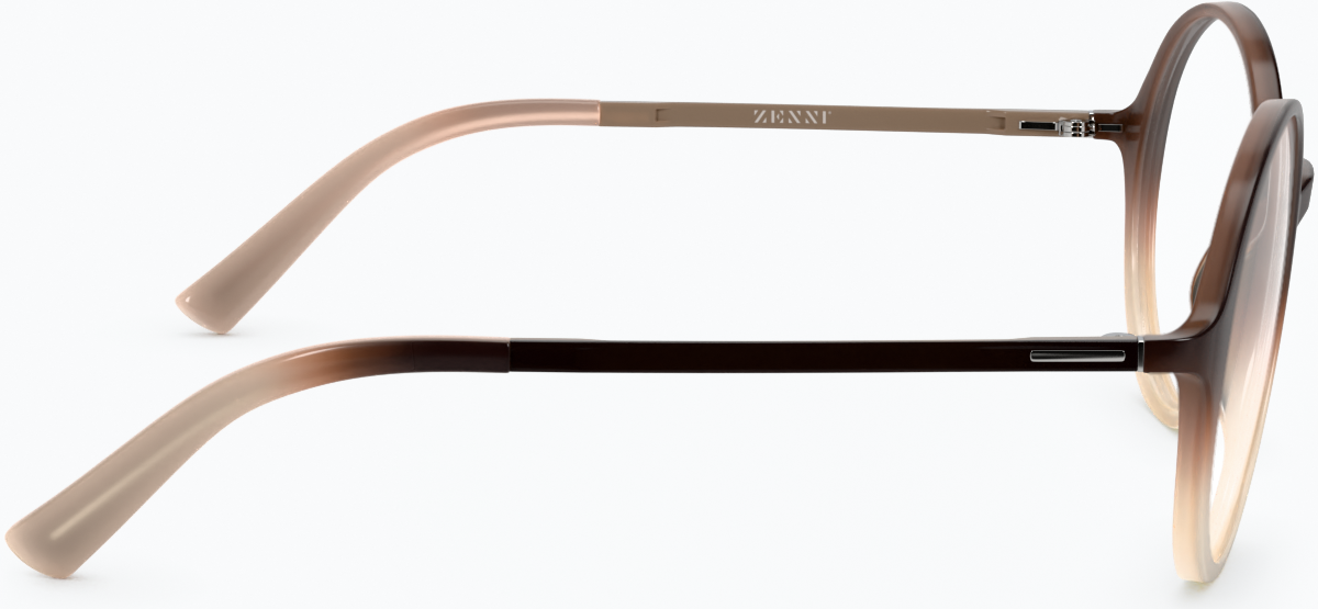Side view of Round Glasses 126915 in Brown thumbnail