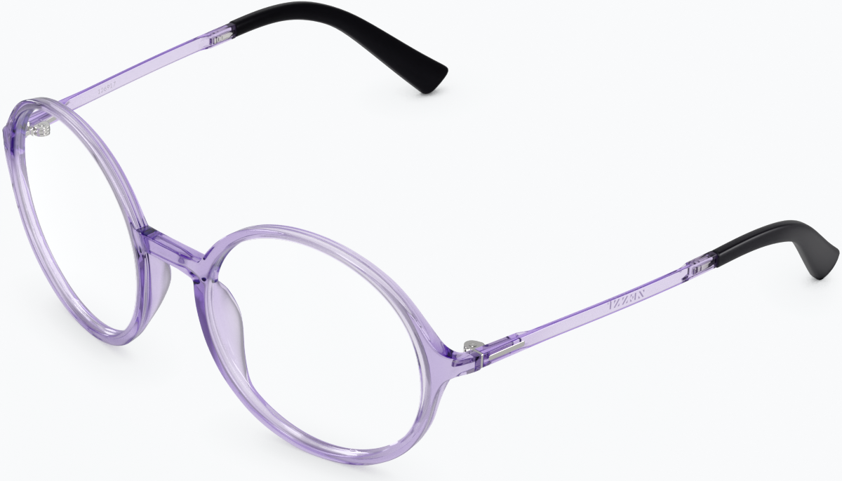 Angle view of Round Glasses 126917 in Purple thumbnail