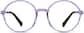 Front view of Round Glasses 126917 in Purple thumbnail