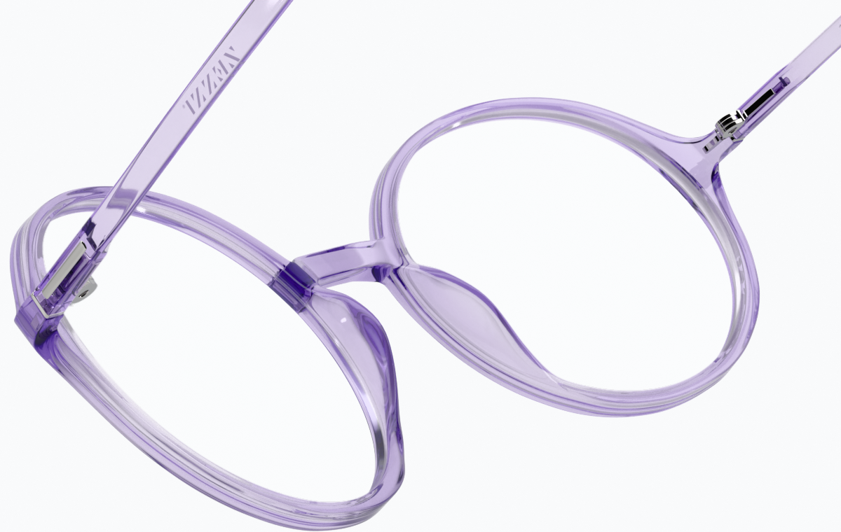 See-through view of Round Glasses 126917 in Purple thumbnail