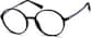 Angle view of Round Glasses 126921 in Black/Purple thumbnail