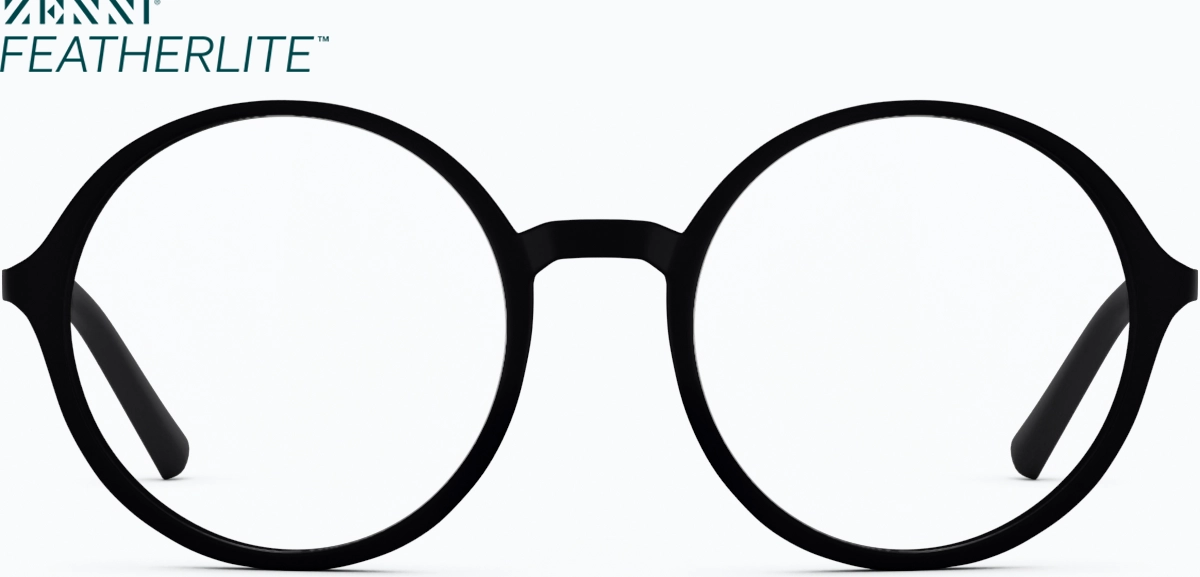 Front view of Round Glasses 126921 in Black/Purple thumbnail