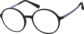 Angle view of Round Glasses 126921 in Black/Purple thumbnail