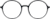 Front view of Round Glasses 126921 in Black thumbnail