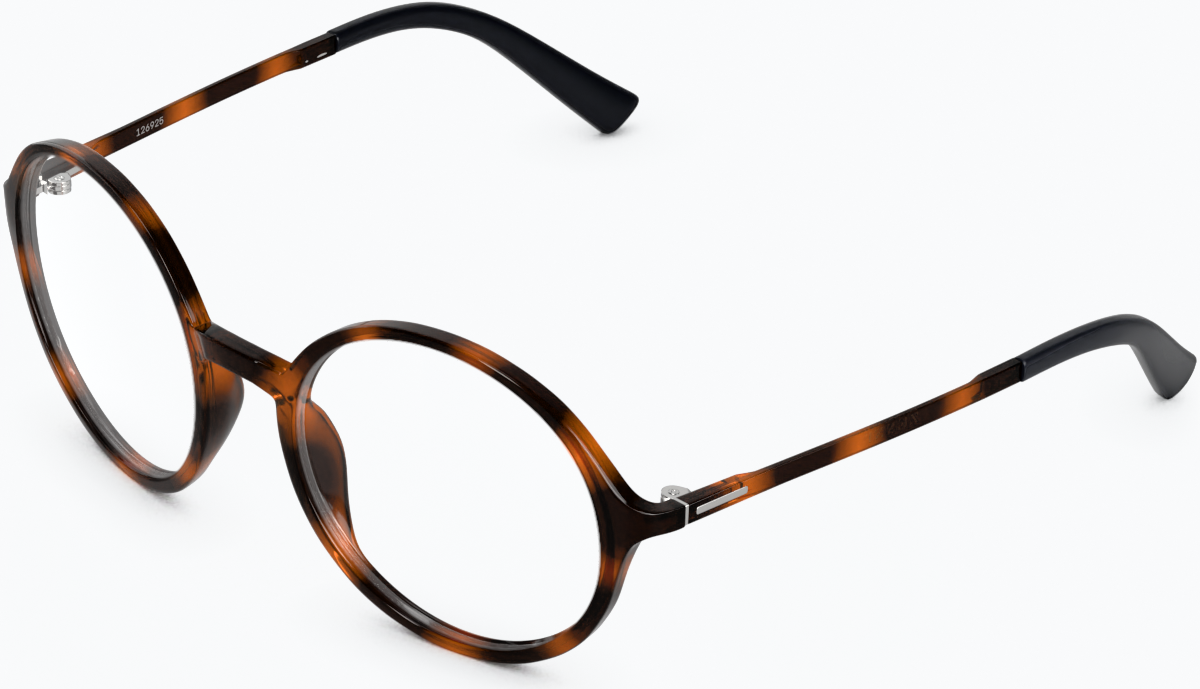 Angle view of Round Glasses 126925 in Tortoiseshell thumbnail