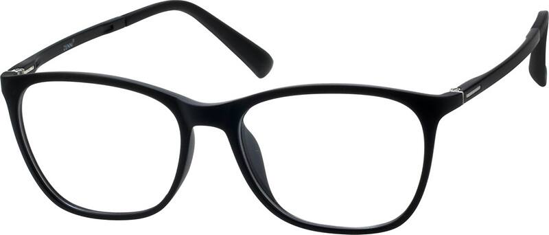 Angle view of Square Glasses 127021 in Black