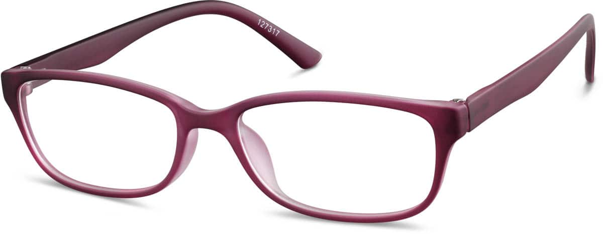 Angle view of Oval Glasses 127317 in Purple