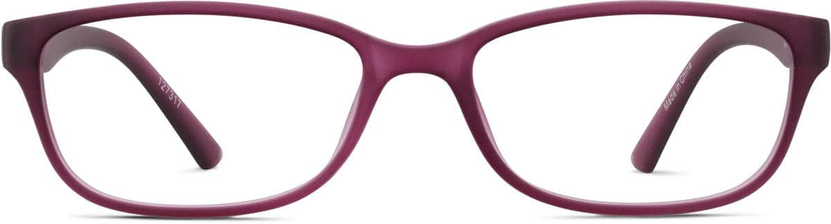 Front view of Oval Glasses 127317 in Purple