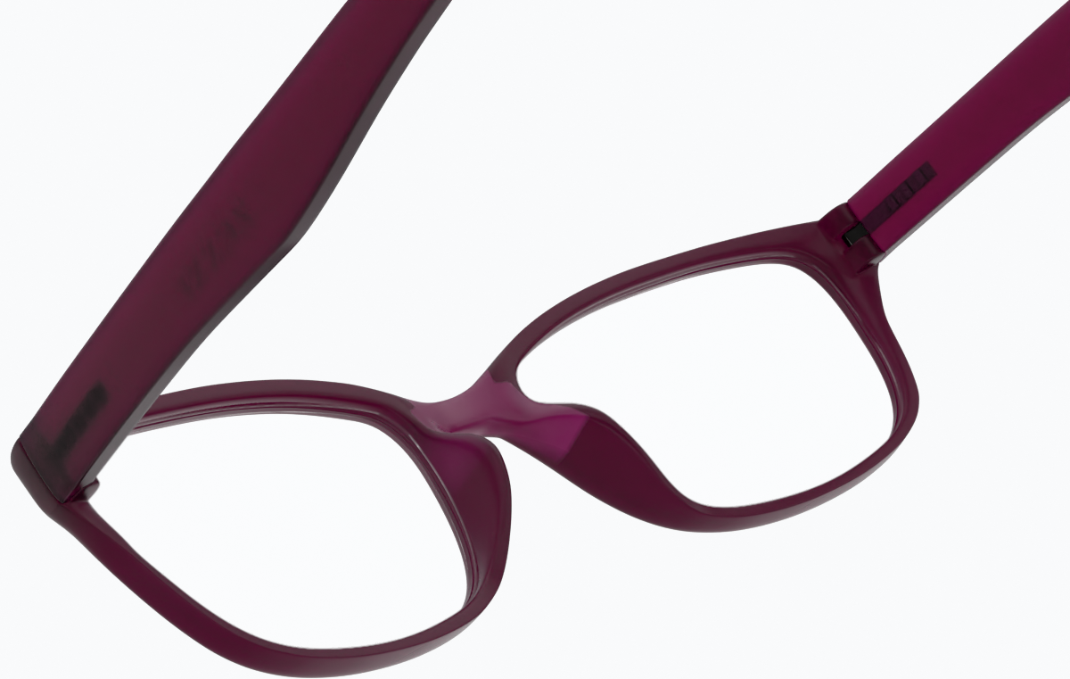 See-through view of Oval Glasses 127317 in Purple thumbnail