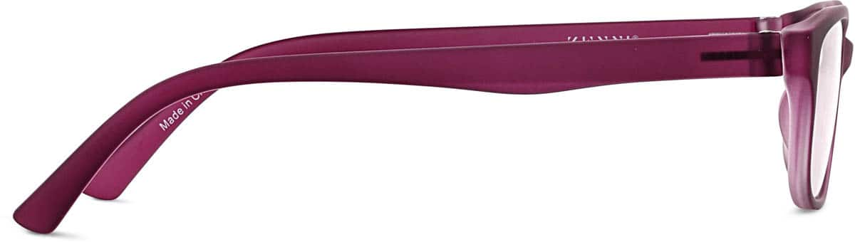 Side view of Oval Glasses 127317 in Purple