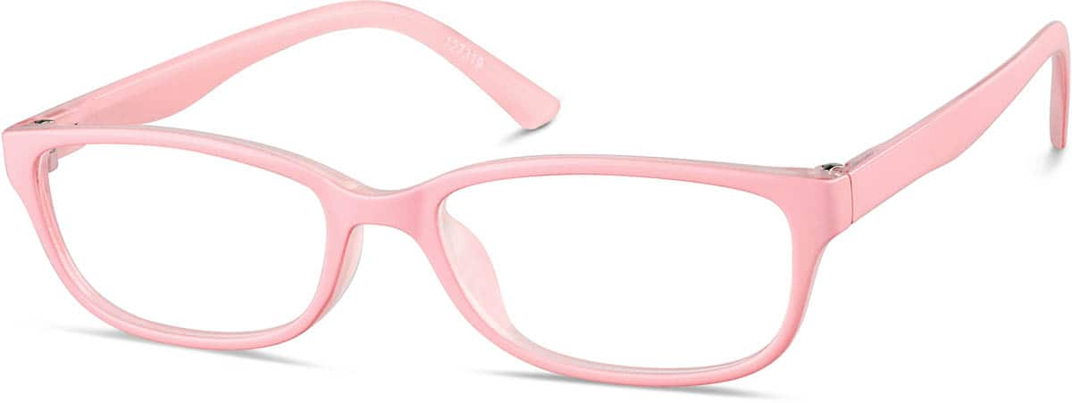 Angle view of Oval Glasses 127319 in Pink