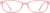 Front view of Oval Glasses 127319 in Pink thumbnail