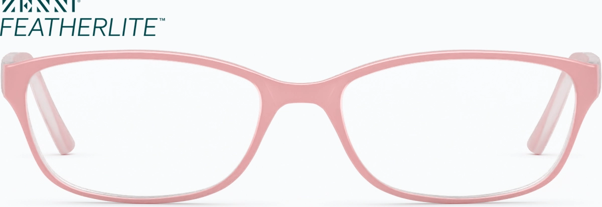 Front view of Oval Glasses 127319 in Pink thumbnail