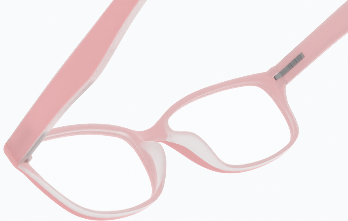 See-through view of Oval Glasses 127319 in Pink thumbnail
