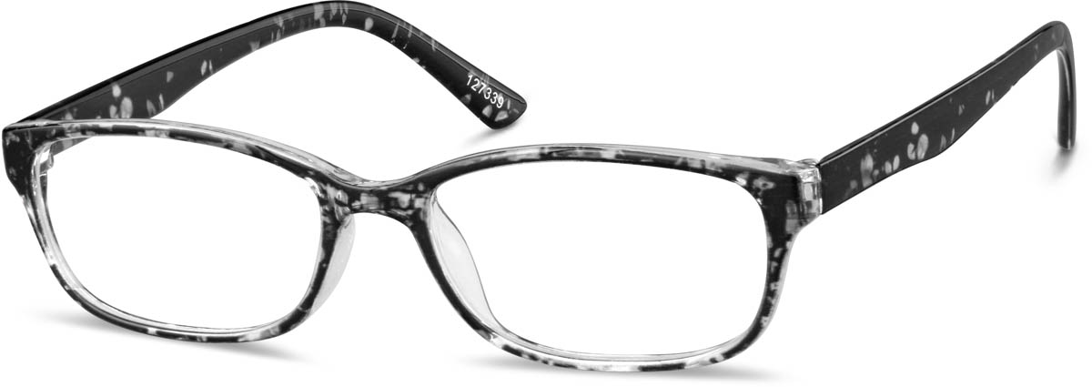 Zenni Womens Oval Prescription Glasses Pattern Plastic Full Rim Frame