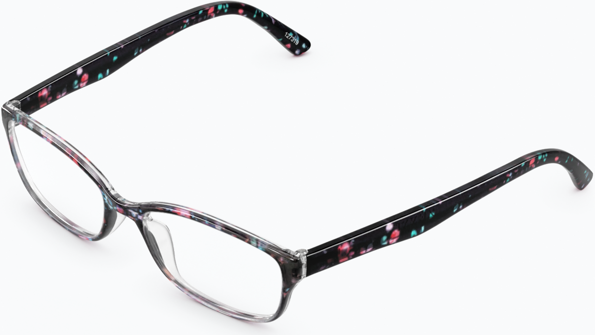 Angle view of Oval Glasses 127339 in Floral thumbnail