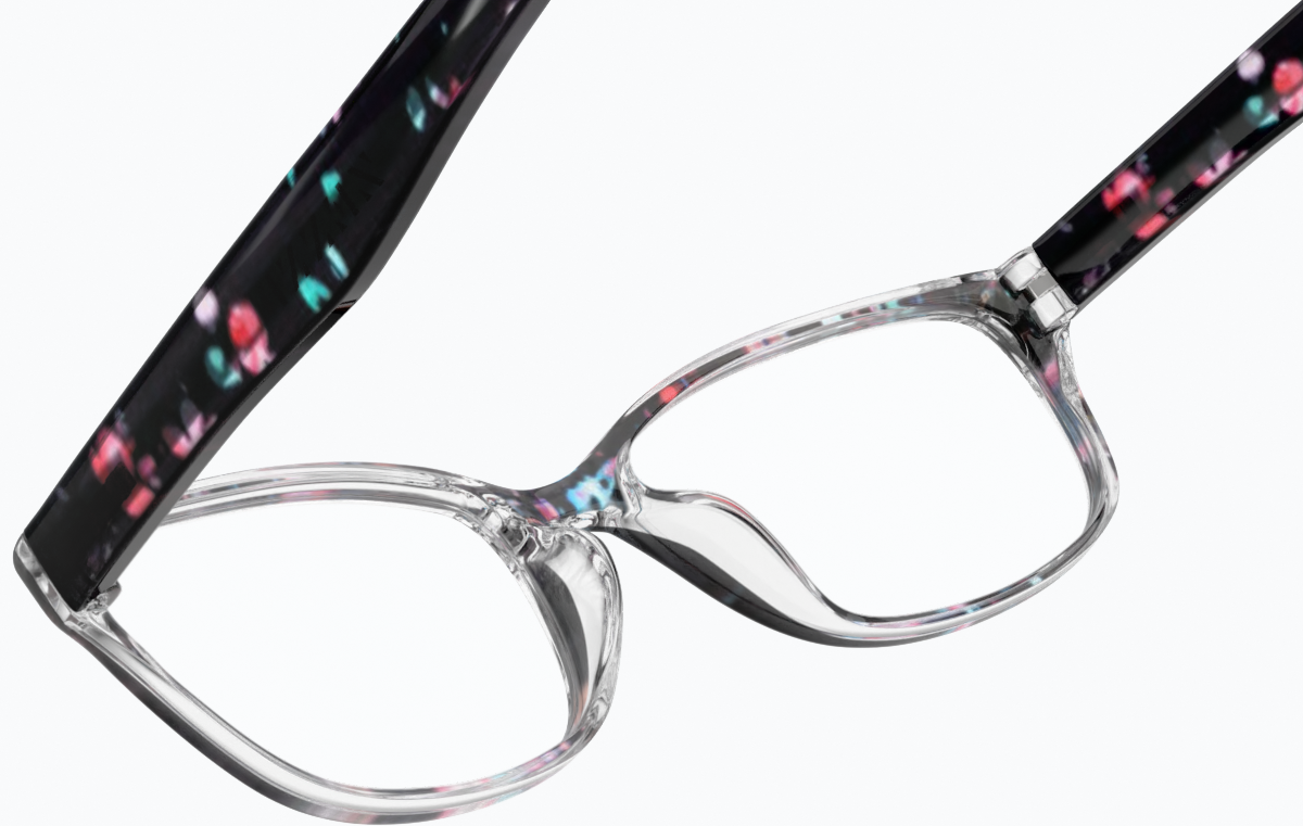 See-through view of Oval Glasses 127339 in Floral thumbnail
